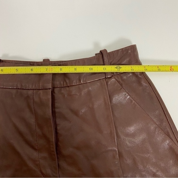 Lamarque Dacia Leather Pant in Chocolate Size 2 - Picture 13 of 15